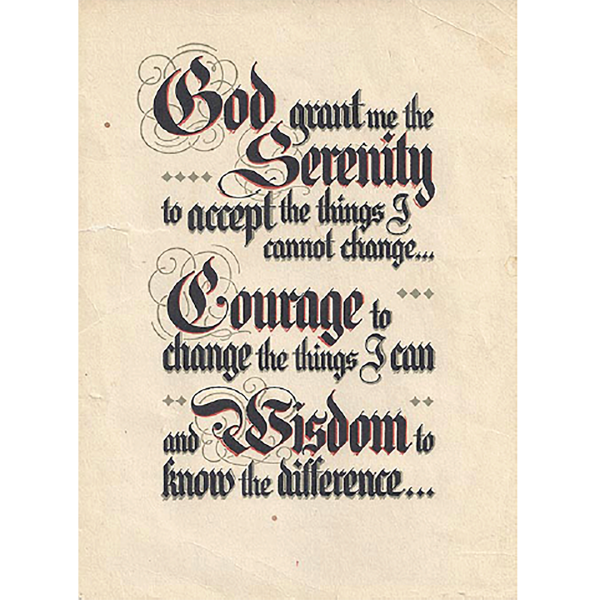 Grapevine Serenity Prayer